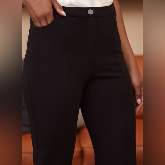 Laura Petites Signature Fit Straight Leg Comfort Stretch Black Pants - Picture 3 of 14